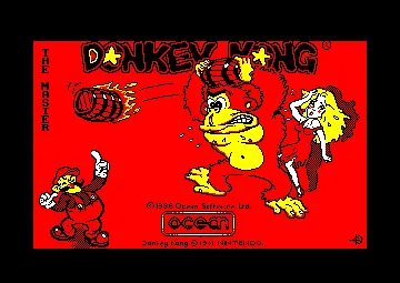 Donkey Kong (UK) (1986) (Trainer) screen shot title